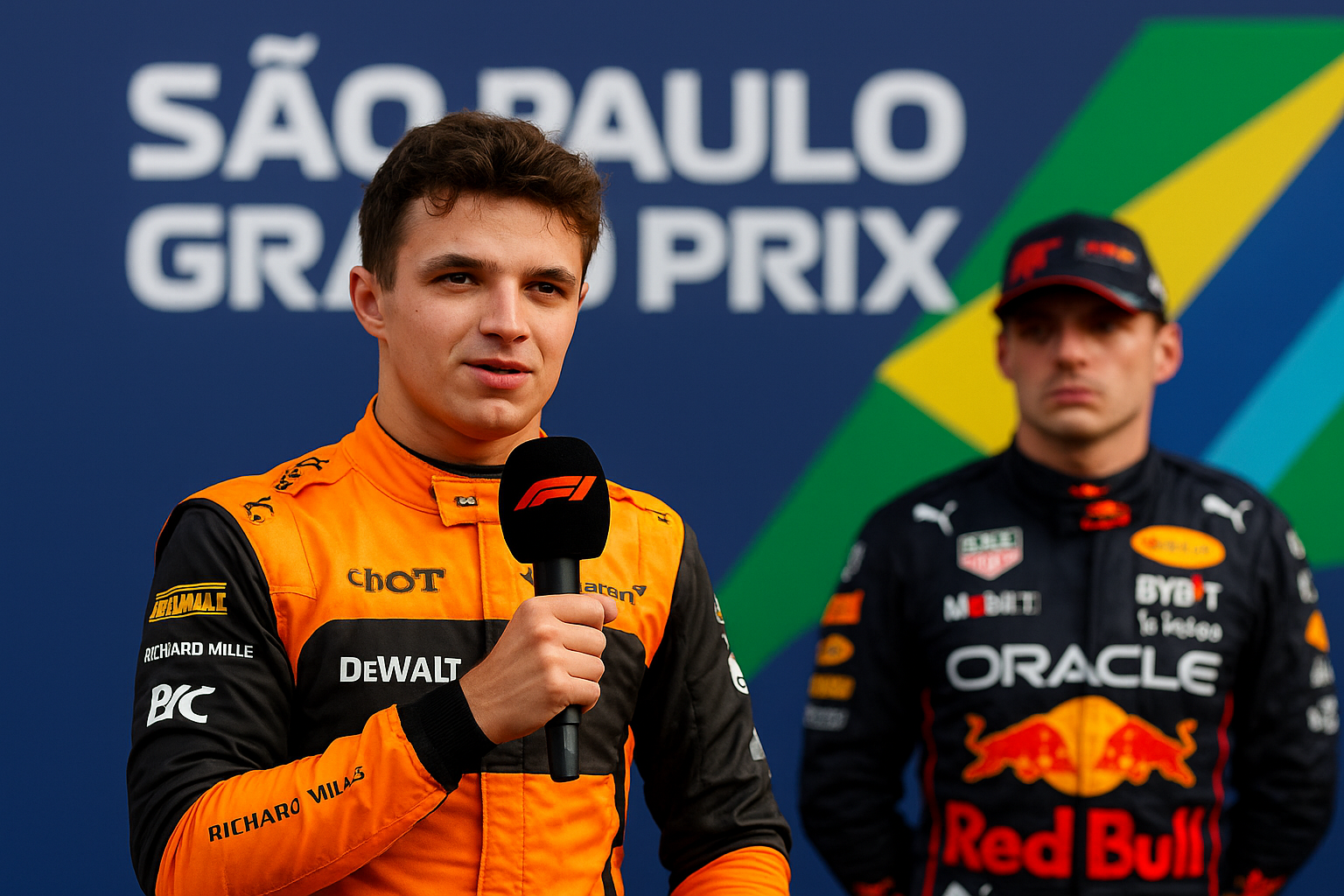 Lando Norris Extends F1 Lead With Sao Paulo Grand Prix Win; Max Verstappen Takes Podium From Pit