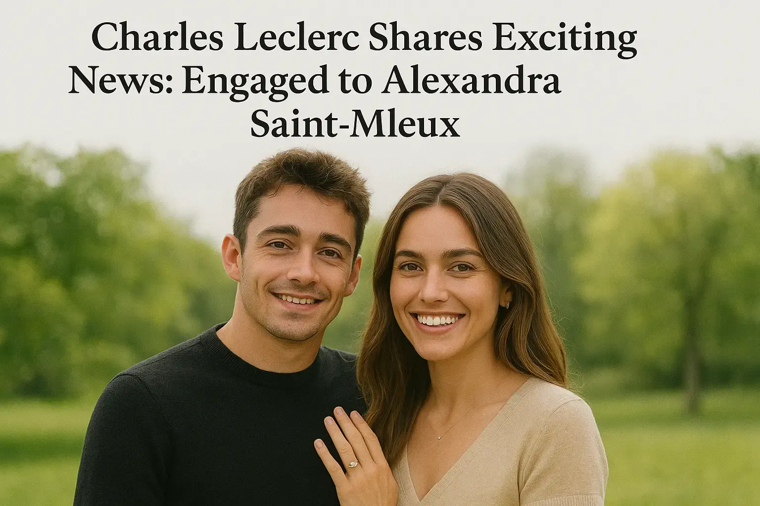 Charles Leclerc Shares Exciting News: Engaged to Alexandra Saint Mleux