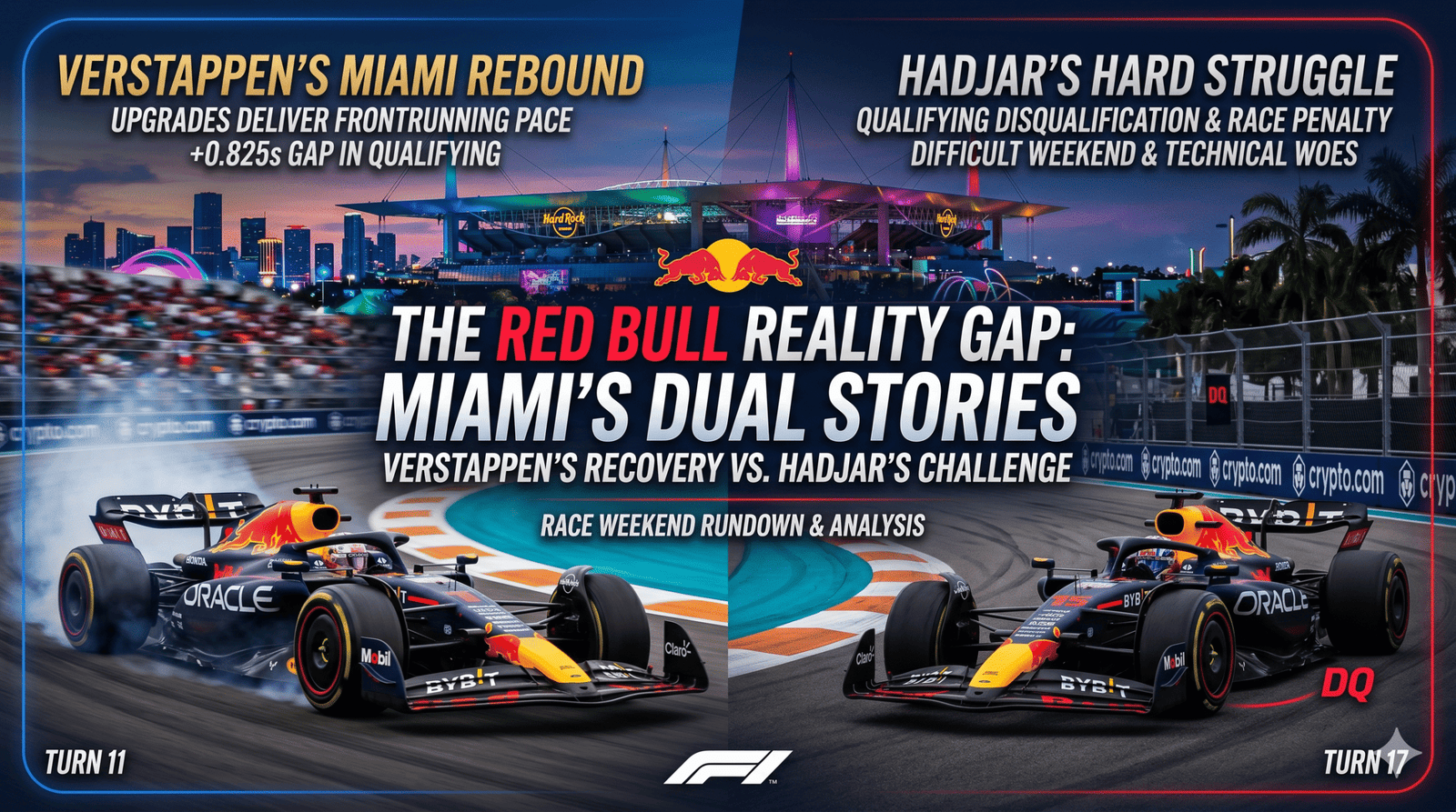 Tale of Two Red Bulls: Verstappen Triumphs as Hadjar Hits Roadblock