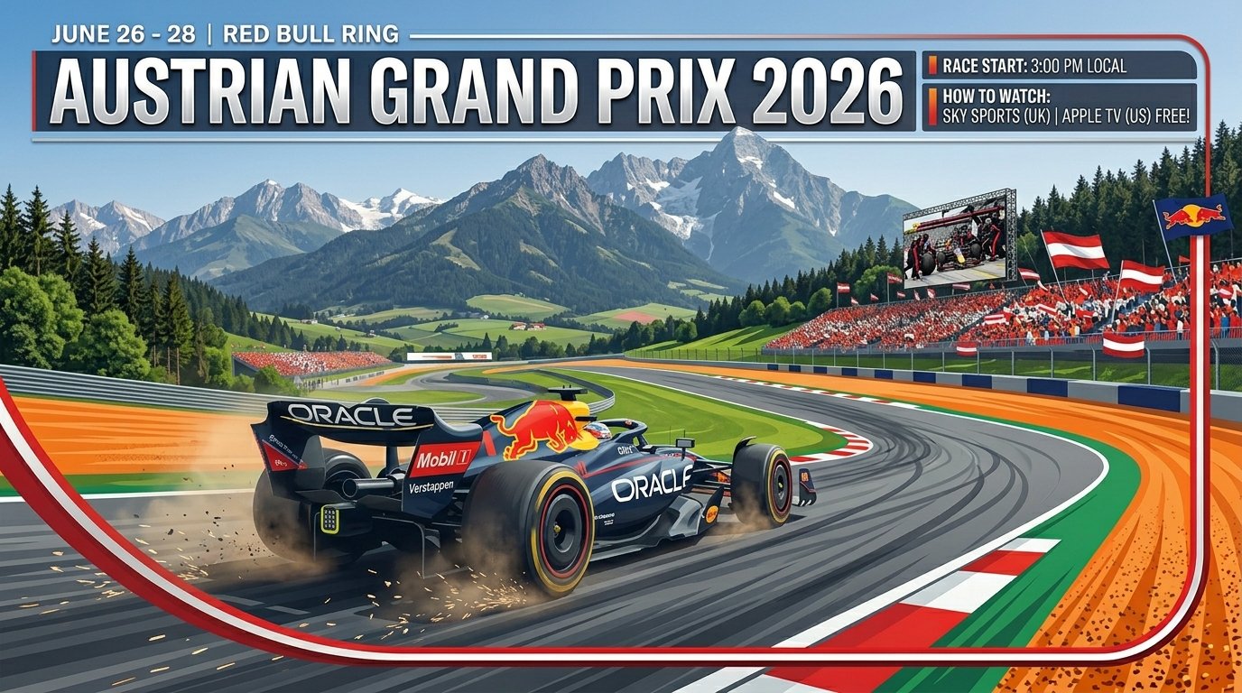 Austrian Grand Prix 2026: Race start time, how to watch, full schedule