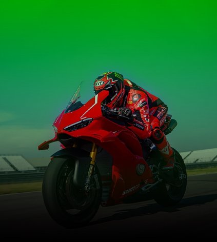 Racer bike designed for track performance, aerodynamic efficiency, precise handling and superior power.