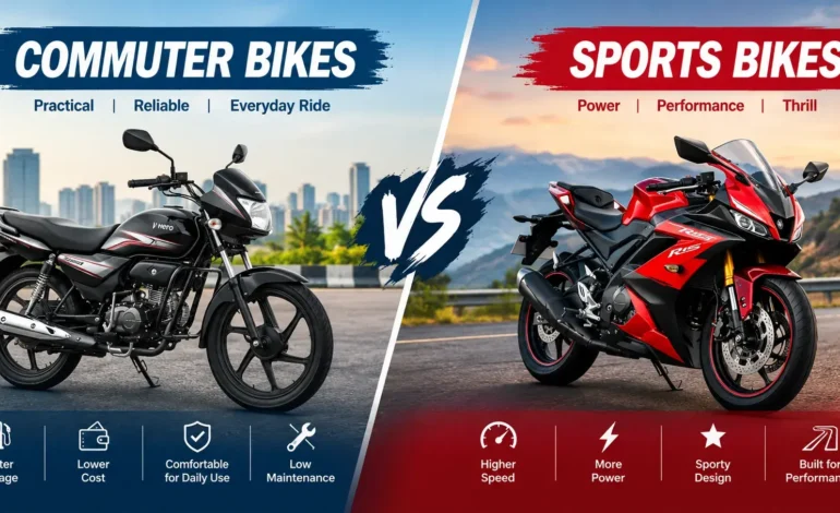 Types of Bikes in India: Commuter Bikes vs. Sports Bikes